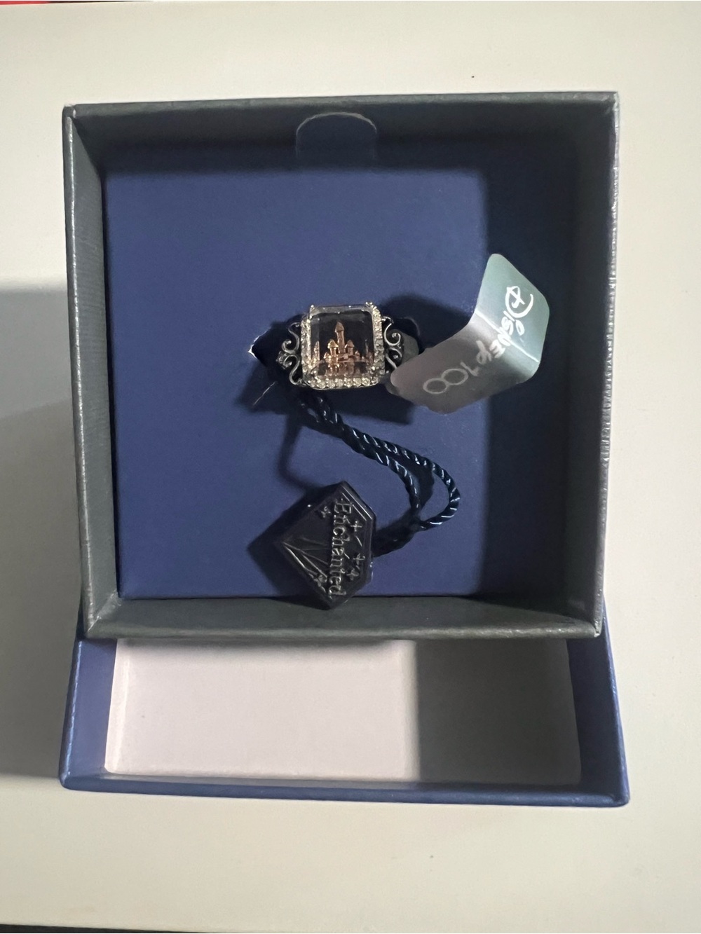 Enchanted Disney Fine Jewelry Smoky Quartz and Diamond Castle Ring Sz 7